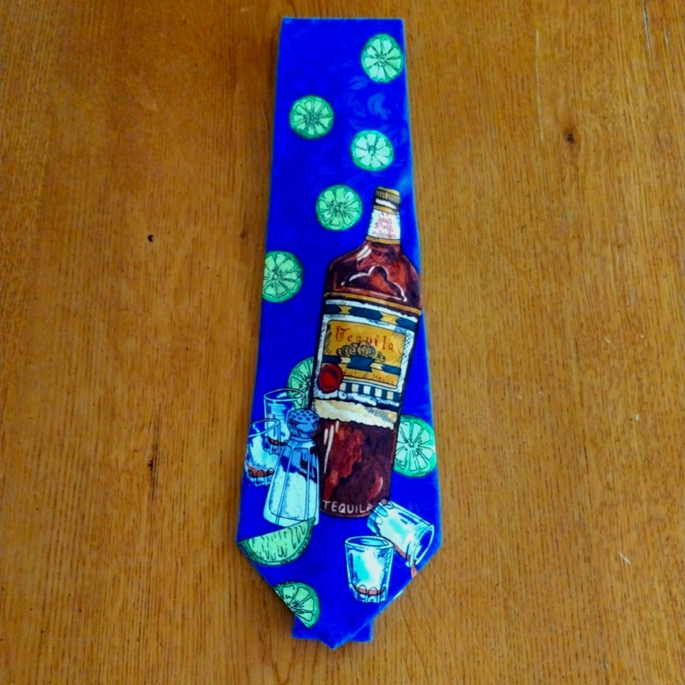 Nicole Miller Tie Tequila 100 Percent Silk Hand Sewn NWT Saks Fifth Bartender